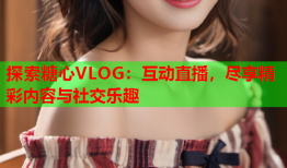 探索糖心VLOG：互动直播，尽享精彩内容与社交乐趣
