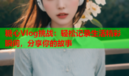 糖心Vlog挑战：轻松记录生活精彩瞬间，分享你的故事