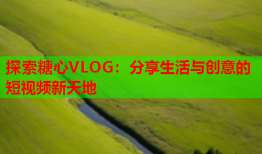 探索糖心VLOG：分享生活与创意的短视频新天地