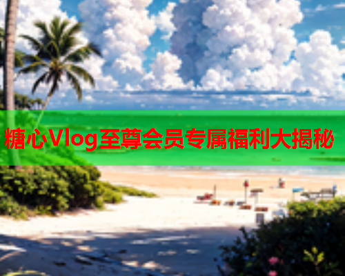 糖心Vlog至尊会员专属福利大揭秘